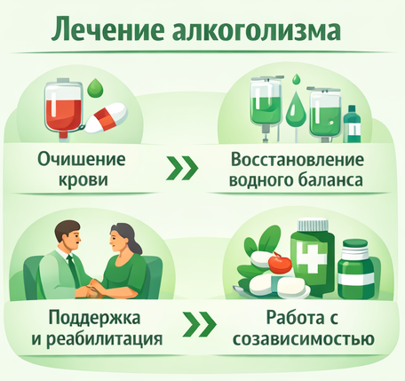 лечение алкоголизма в Заречном Свердловская обл. этапы